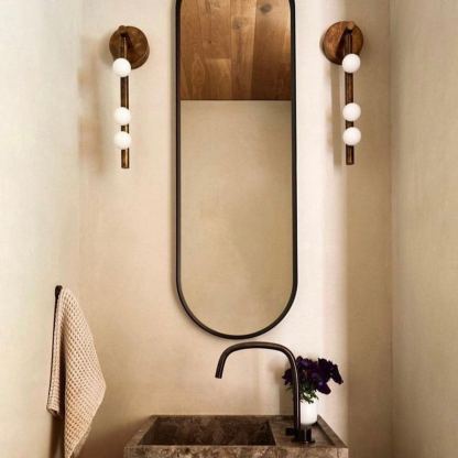 Edge Minimalism Metal Glass Wall Lamp Bedroom Living Room