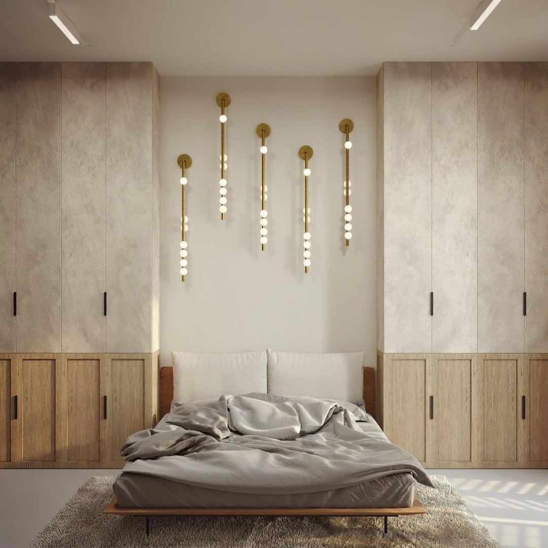 Edge Minimalism Metal Glass Wall Lamp Bedroom Living Room