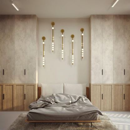 Edge Minimalism Metal Glass Wall Lamp Bedroom Living Room