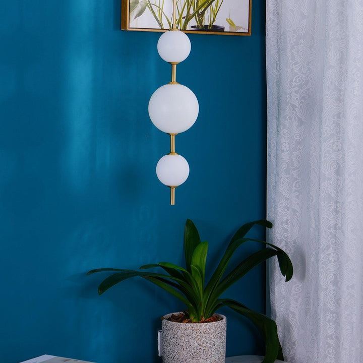 Edge Minimalism Brass Black Metal Glass Pendant Light Bedroom Living Room