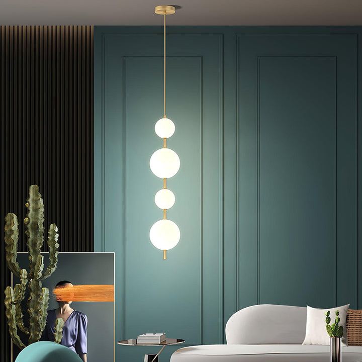 Edge Minimalism Brass Black Metal Glass Pendant Light Bedroom Living Room