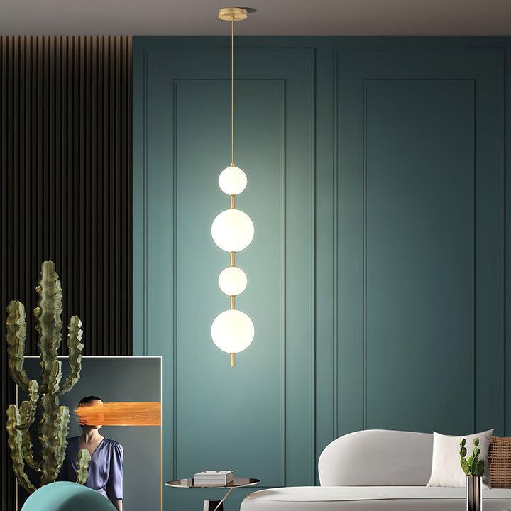 Edge Minimalism Brass Black Metal Glass Pendant Light Bedroom Living Room