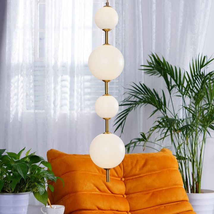 Edge Minimalism Brass Black Metal Glass Pendant Light Bedroom Living Room