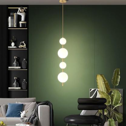 Edge Minimalism Brass Black Metal Glass Pendant Light Bedroom Living Room