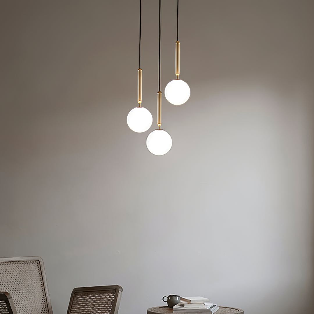 Hailie Minimalism Metal Glass Pendant Light Bedroom Living Room