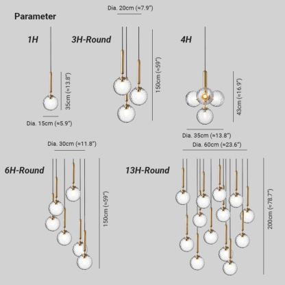 Hailie Minimalism Metal Glass Pendant Light Bedroom Living Room