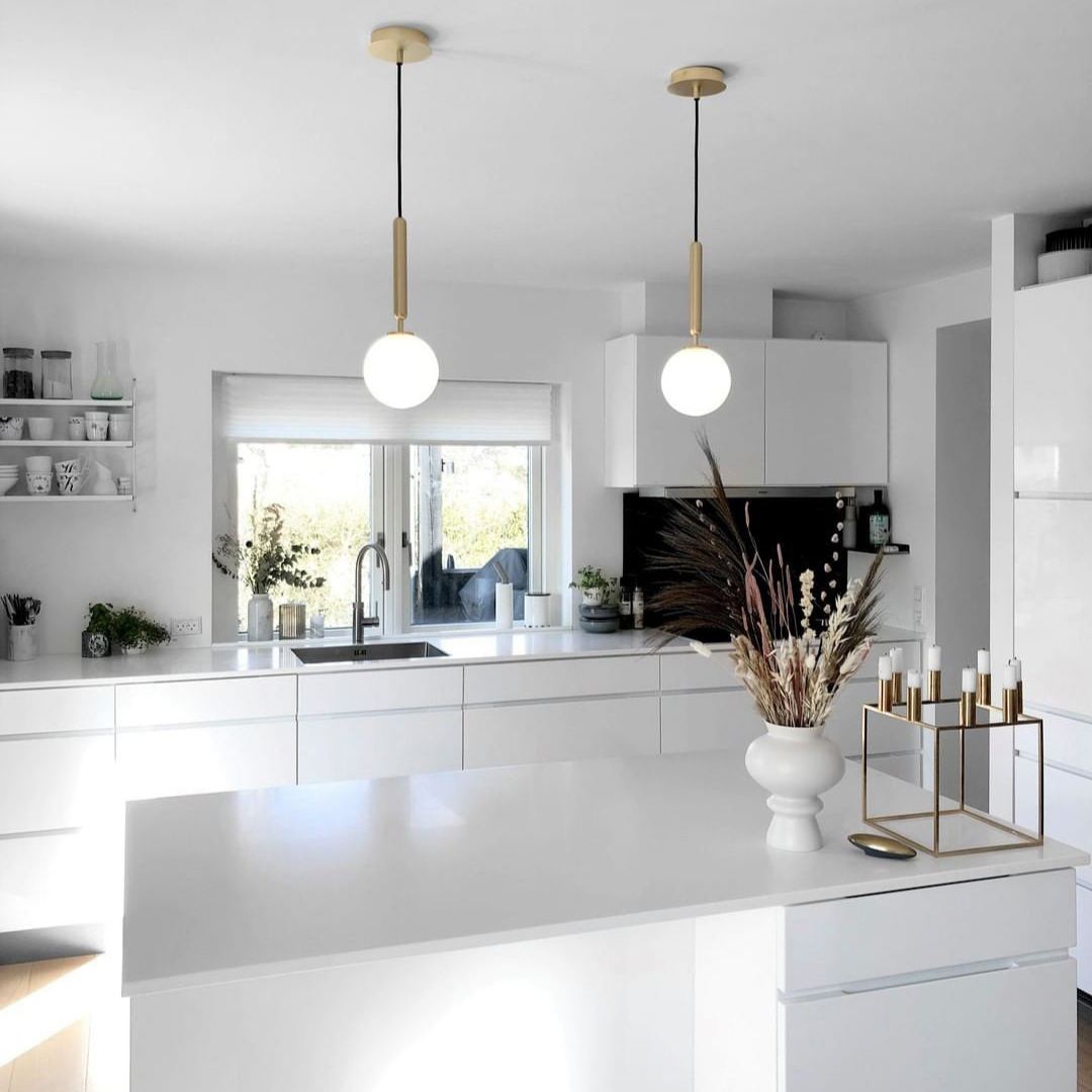 Hailie Minimalism Metal Glass Pendant Light Bedroom Living Room