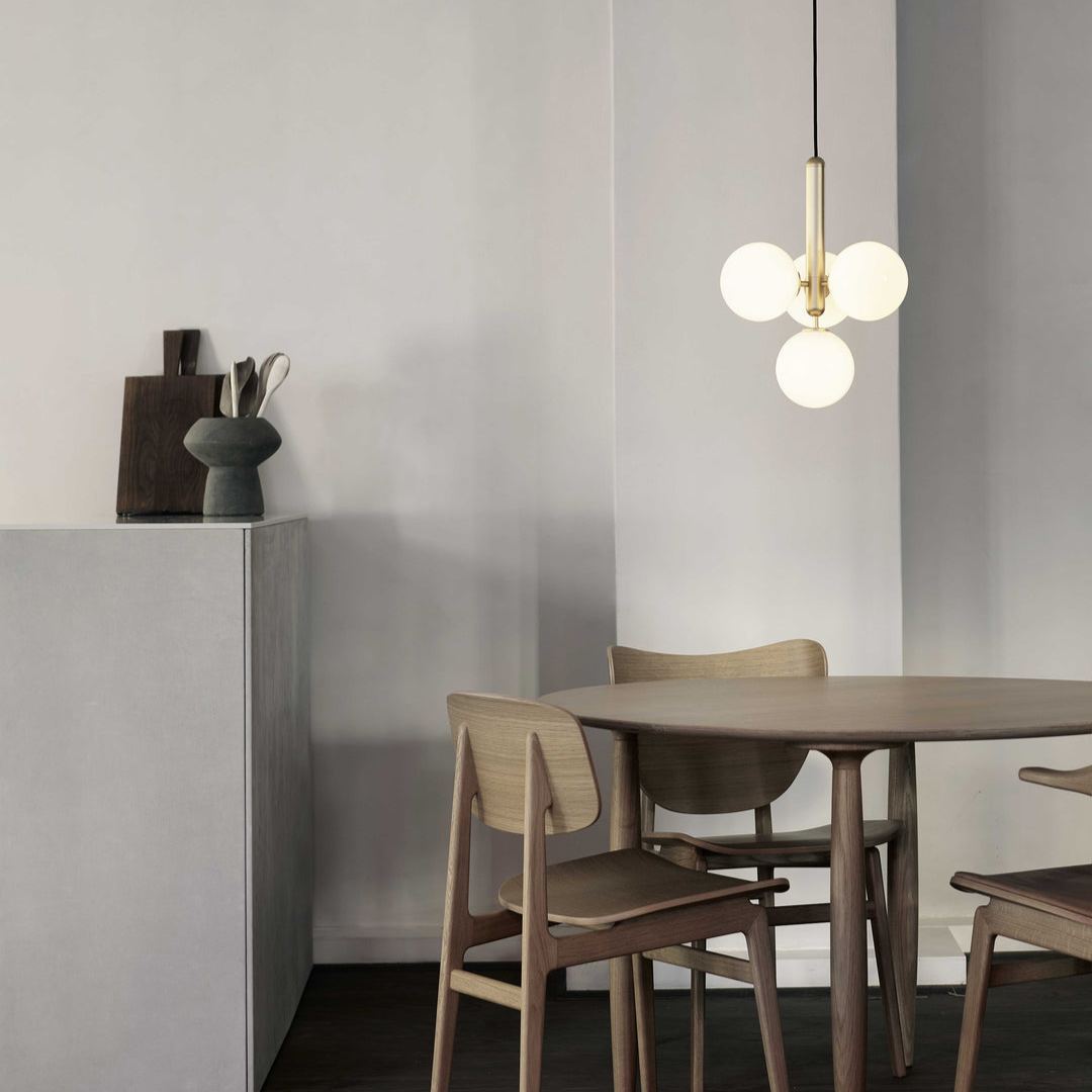 Hailie Minimalism Metal Glass Pendant Light Bedroom Living Room