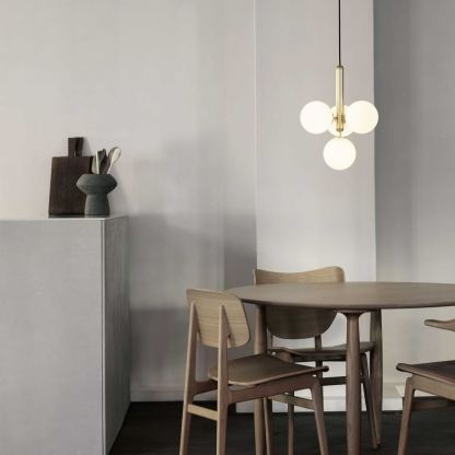 Hailie Minimalism Metal Glass Pendant Light Bedroom Living Room