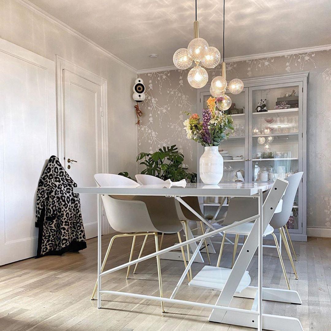 Hailie Minimalism Metal Glass Pendant Light Bedroom Living Room