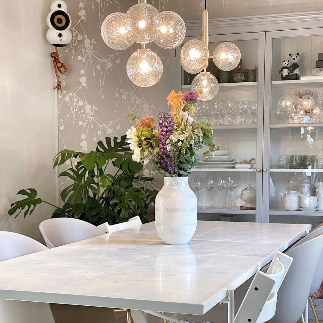 Hailie Minimalism Metal Glass Pendant Light Bedroom Living Room