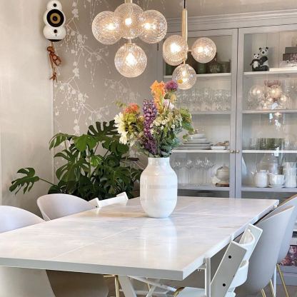 Hailie Minimalism Metal Glass Pendant Light Bedroom Living Room