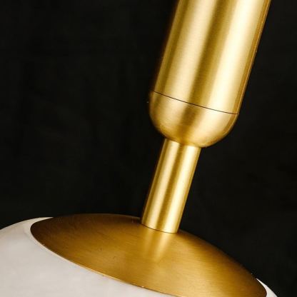 Jade Sphere Design Modern Decor Alabaster Metal Pendant Light Bedroom