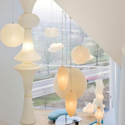 Renée Geometric Style Metal Paper Pendant Light Bedroom Living Room