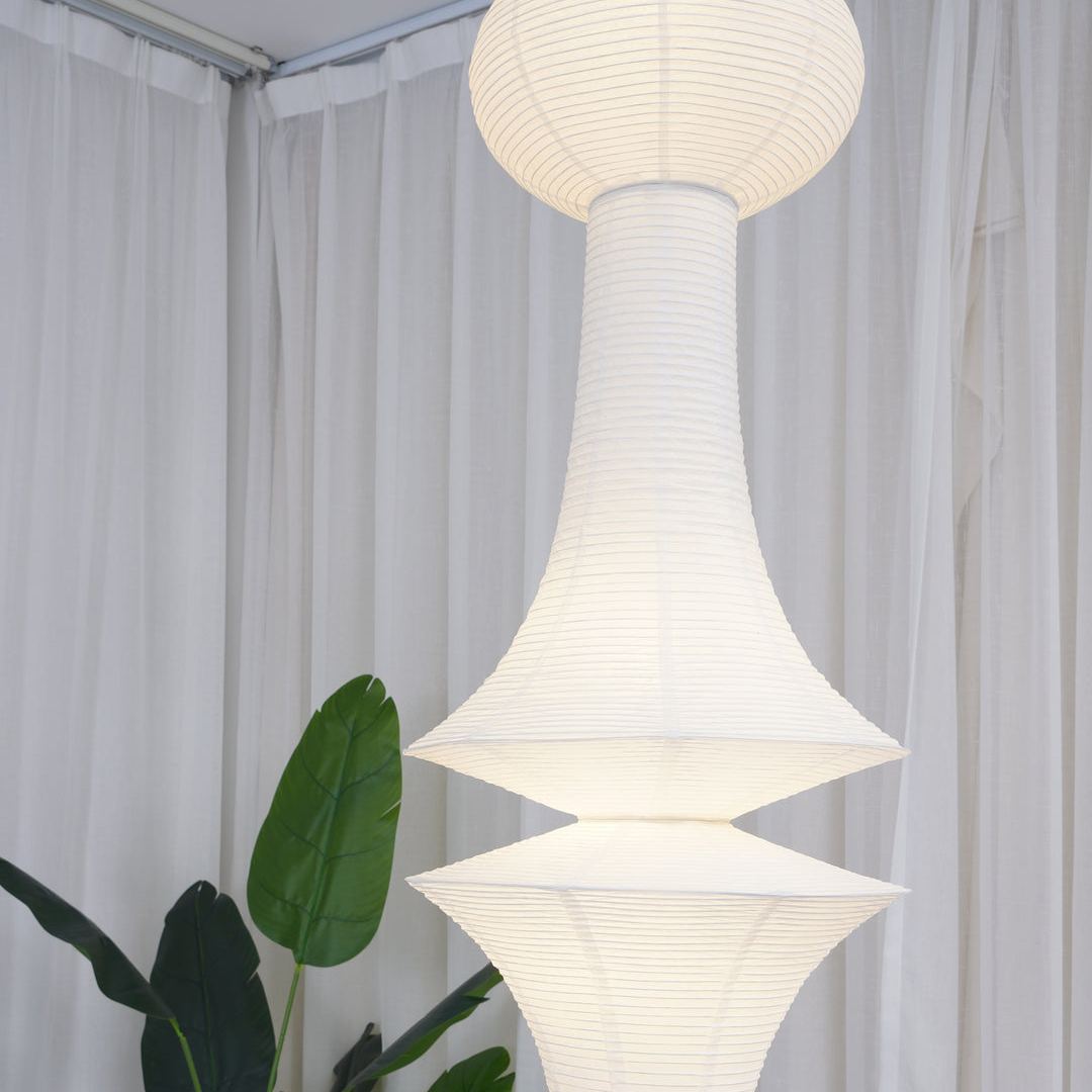 Renée Geometric Style Metal Paper Pendant Light Bedroom Living Room