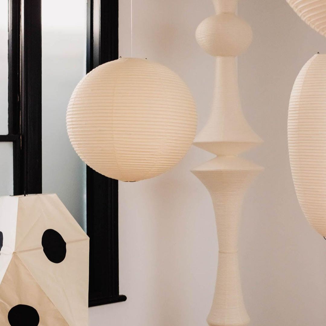 Renée Geometric Style Metal Paper Pendant Light Bedroom Living Room