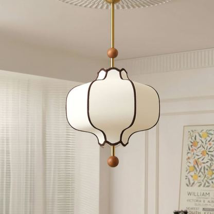 Ozawa Vintage Metal Wood Fabric Pendant Light Dining Room Bedroom