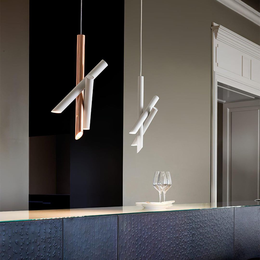 Valentina Modern Tubes Metal Pendant Light Living Room Bedroom