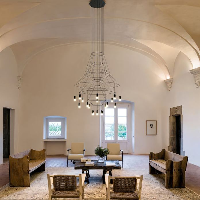 Marilyn Modern Luxury Lines Chandelier Living Room