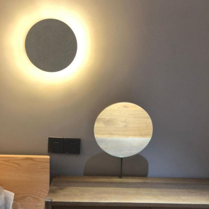 Byers Vintage Round Metal Terrazzo Concrete Wall Lamp Bedoom