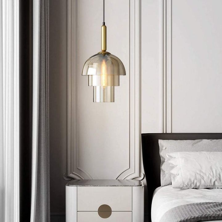 Hailie Modern Contemporary Metal Glass Pendant Light Kitchen Dining Room