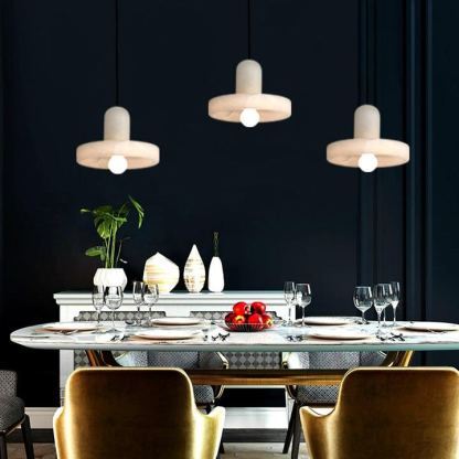 Hailie Modern Urban Alabaster Pendant Light Dining Room Bedroom