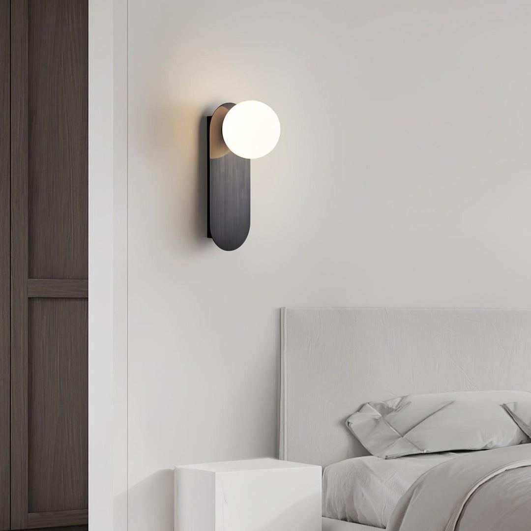 Edge Minimalism Brass Glass Wall Lamp Living Room Bedroom