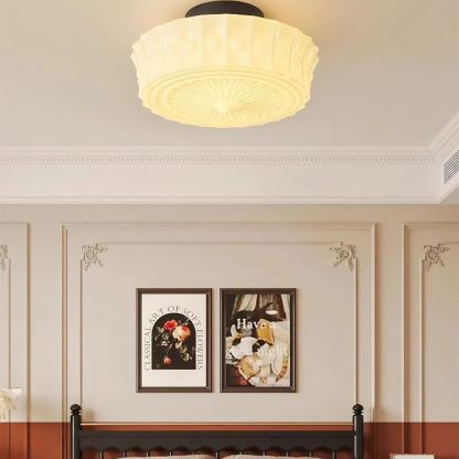 Quinn Nordic Beige White Ceiling Lamp Bedroom  Dining Room