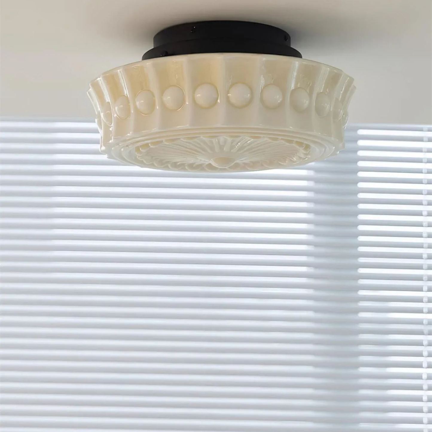 Quinn Nordic Beige White Ceiling Lamp Bedroom  Dining Room