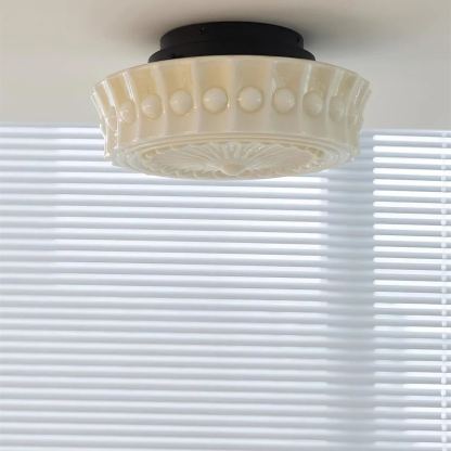 Quinn Nordic Beige White Ceiling Lamp Bedroom  Dining Room