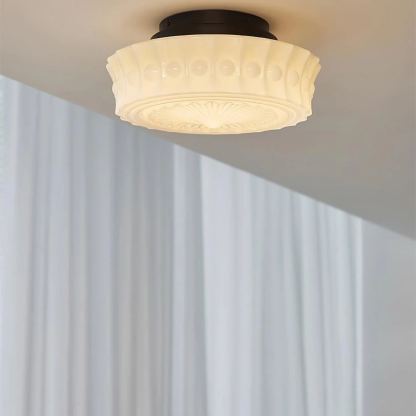 Quinn Nordic Beige White Ceiling Lamp Bedroom  Dining Room