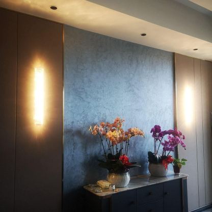 Byers Art Special Brass Glass Wall Lamp Bathroom Bedroom
