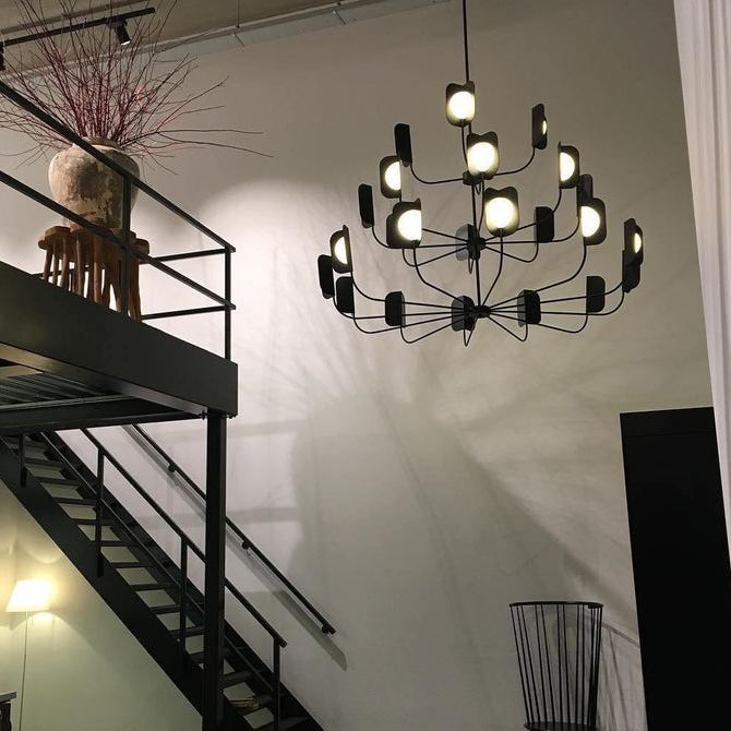 Valentina Gorgeous Metal Acrylic Chandelier Living Room Dining Room