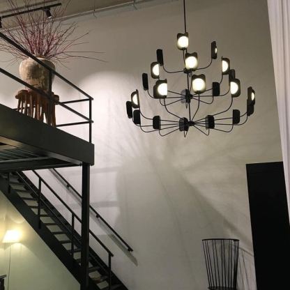 Valentina Gorgeous Metal Acrylic Chandelier Living Room Dining Room