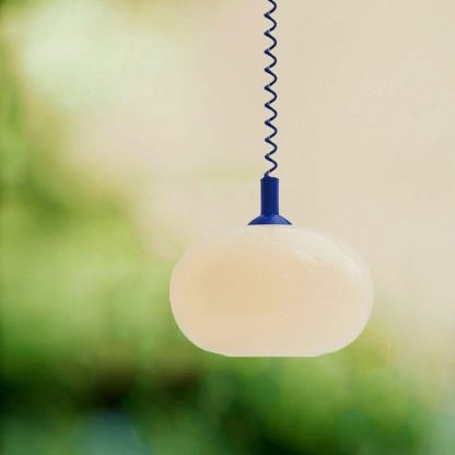 Hailie Minimalism Round Metal Glass Pendant Light Living Room Dining Room
