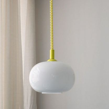 Hailie Minimalism Round Metal Glass Pendant Light Living Room Dining Room