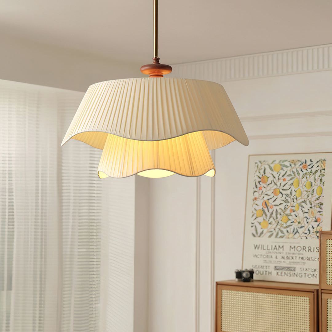 Ozawa Rustic Cottage Metal Glass Wood Pendant Light Living Room Bedroom