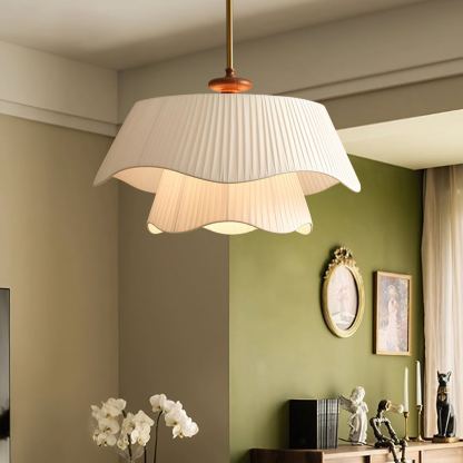 Ozawa Rustic Cottage Metal Glass Wood Pendant Light Living Room Bedroom