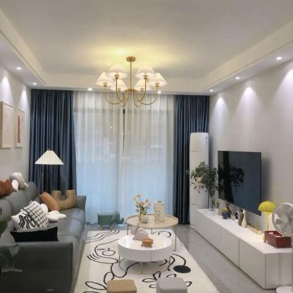 Alessio Gorgeous Pleated Metal Fabric Chandelier Living Room Bedroom