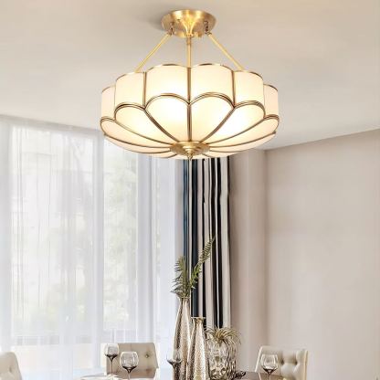 Alessio Modern Flower Shape Glass Ceiling Light Study Room Bedroom