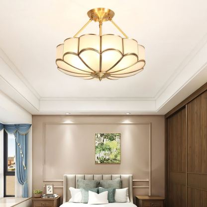 Alessio Modern Flower Shape Glass Ceiling Light Study Room Bedroom
