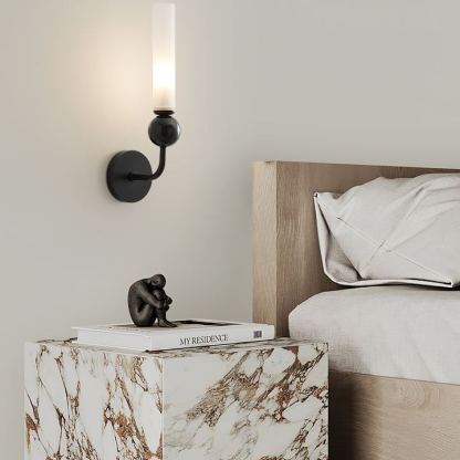 Edge Modern Marble Brass Acrylic Vertical Wall Lamp Living Room Bedroom
