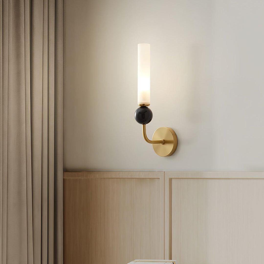 Edge Modern Marble Brass Acrylic Vertical Wall Lamp Living Room Bedroom