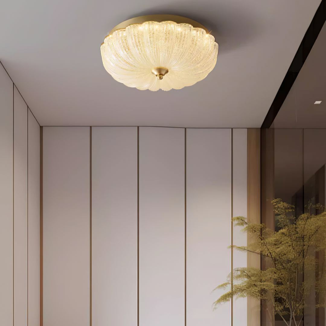 Marilyn Modern Round Metal Glass Ceiling Light Bedroom Living Room
