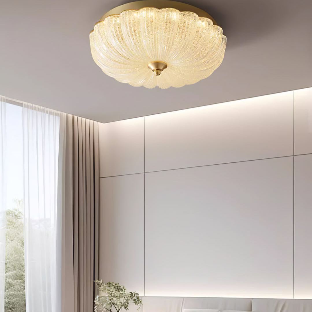 Marilyn Modern Round Metal Glass Ceiling Light Bedroom Living Room