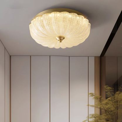 Marilyn Modern Round Metal Glass Ceiling Light Bedroom Living Room
