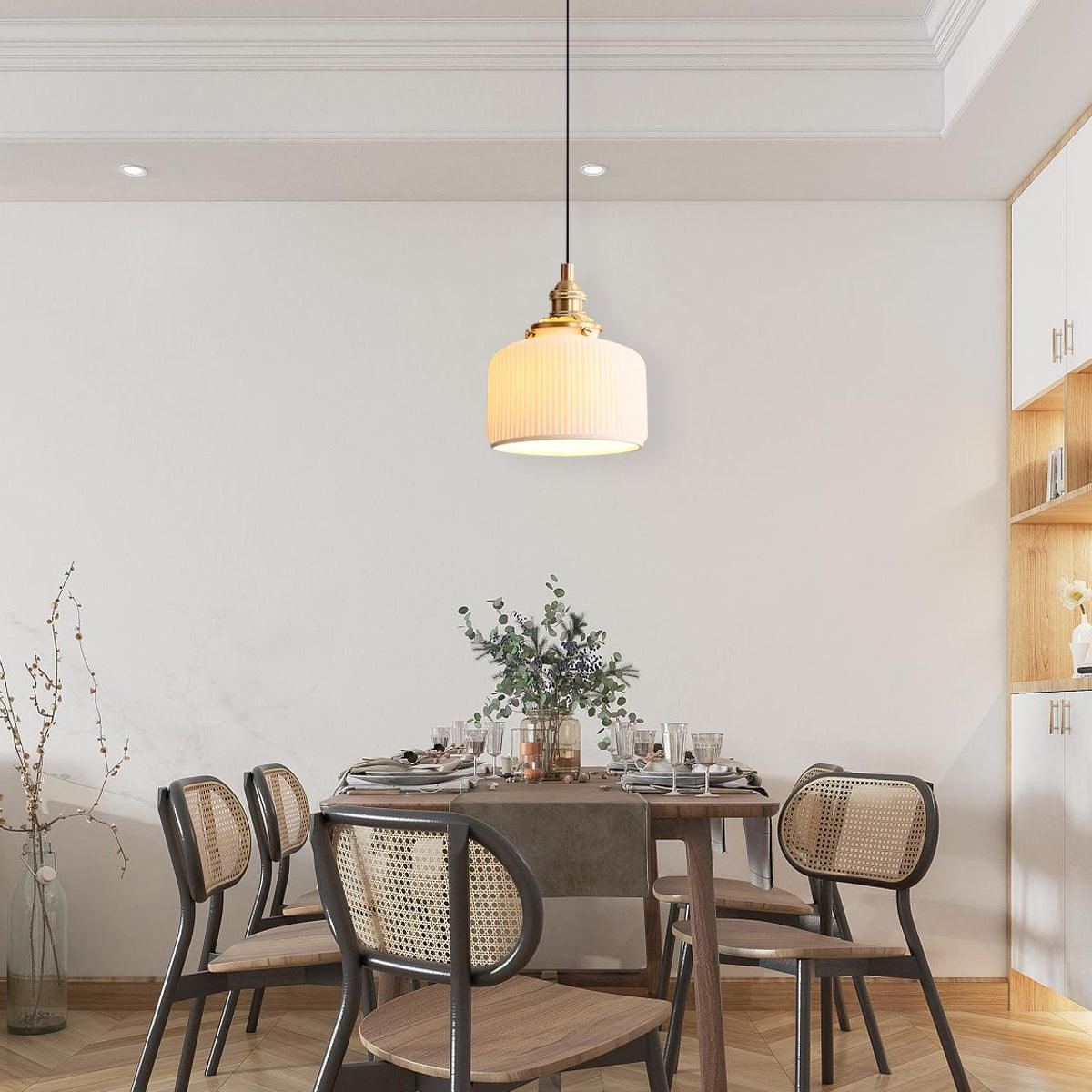 Hailie Modern Luxury Round Ceramics Pendant Light Bedroom Dining Room