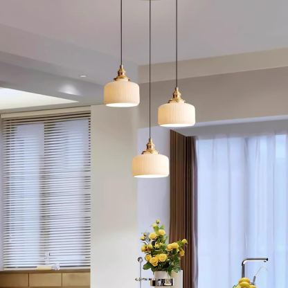 Hailie Modern Luxury Round Ceramics Pendant Light Bedroom Dining Room