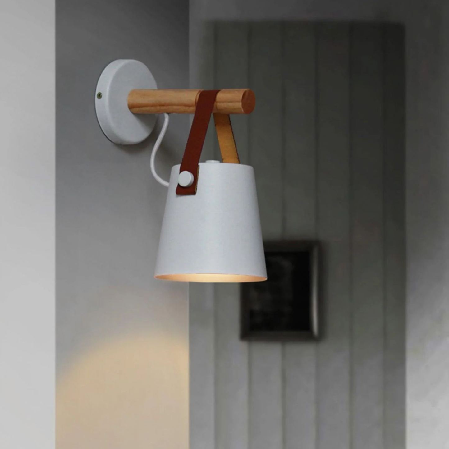 Ozawa Modern Conical Simplicity Wooden Wall Light Living Room