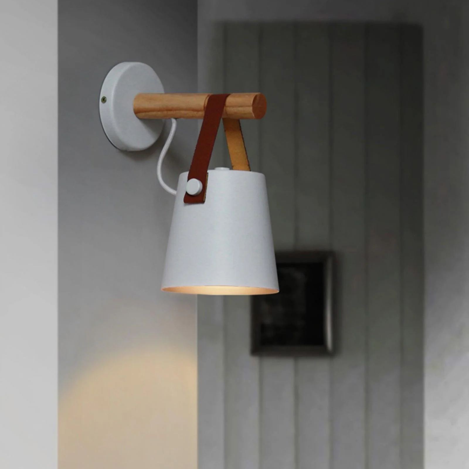 Ozawa Modern Conical Simplicity Wooden Wall Light Living Room